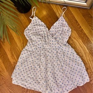 lelis white and blue romper